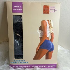Women’s Underwear Seamless Boyshort Size XS Grays/Black